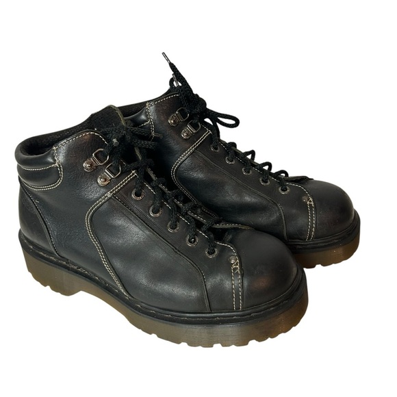 Dr. Martens Vintage 9010 Black Leather Chunky MensUS 13 UK 12 AW004 Made England - Picture 3 of 12